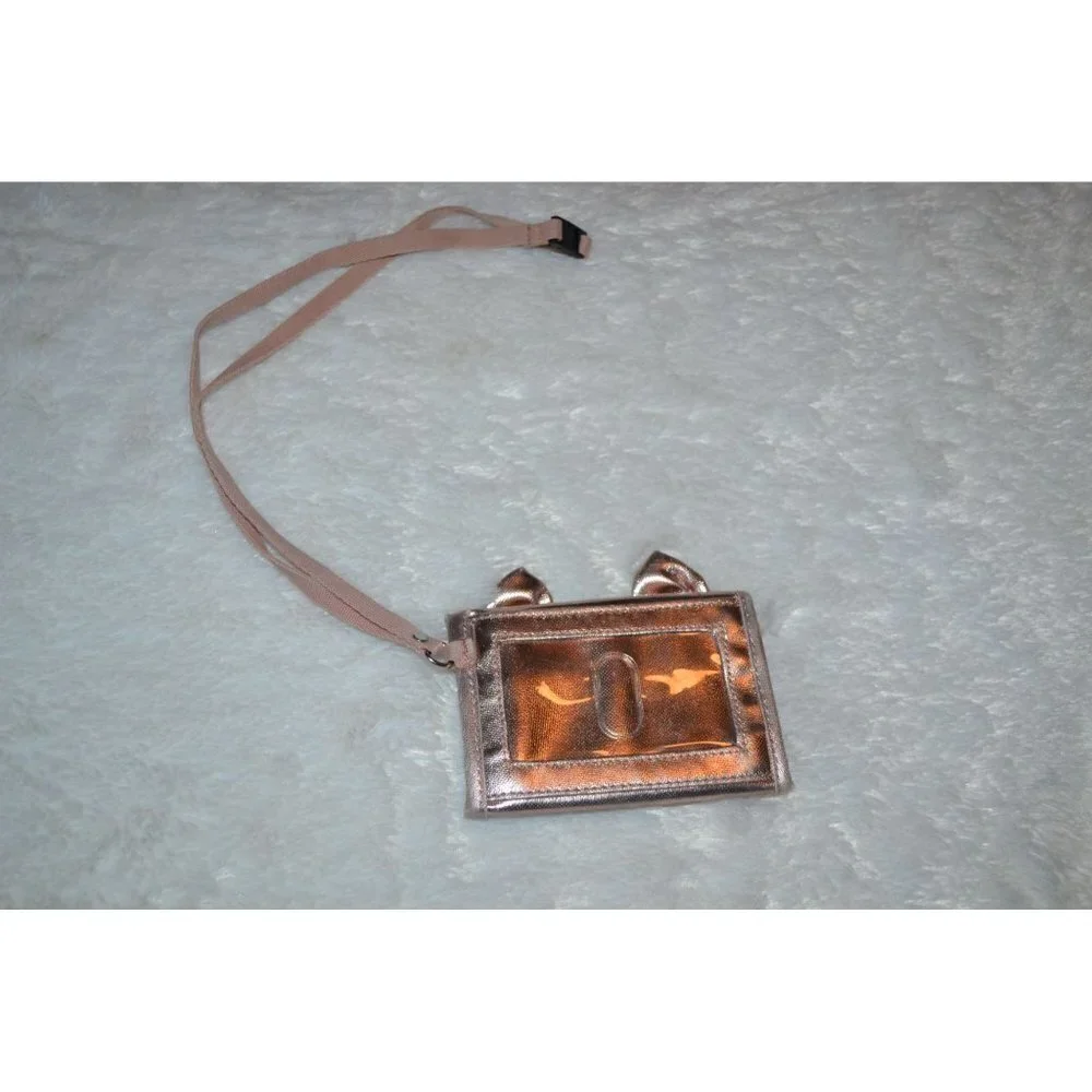 Gap Kids Rose Gold Lanyard Cat Wallet